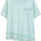 Shirt mit Spitzen-Details türkis, Gr. 38-44