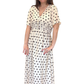 Polka Dots Kleid creme/braun, Gr. 36-42