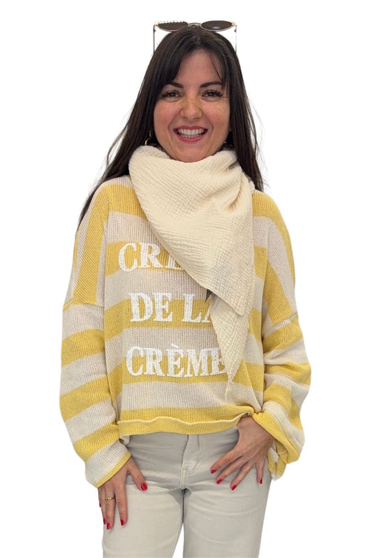 Leichter Strickpullover "Crème de la Crème", Gr. 38-44