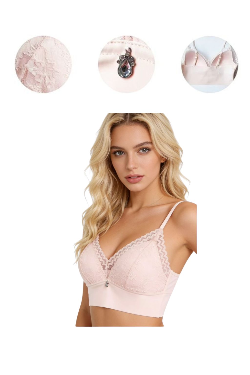 Seamless Spitzen Bralette, Gr. 36-42