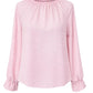 Leichte Bluse mit Glitzersteinen rosa, Gr. 34-44