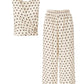 Polka Dots Zweiteiler creme/braun, Gr. 36-40