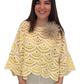 Häkelpullover gelb/beige, Gr. 36-42