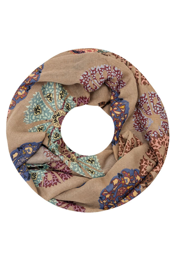 Loop-Tuch Boho Bloom taupe