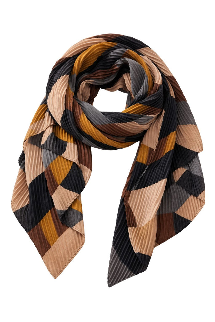 Plissee-Schal "Mila" beige