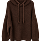 Kapuzen Pullover kuschelig schokobraun, Gr. 36-42