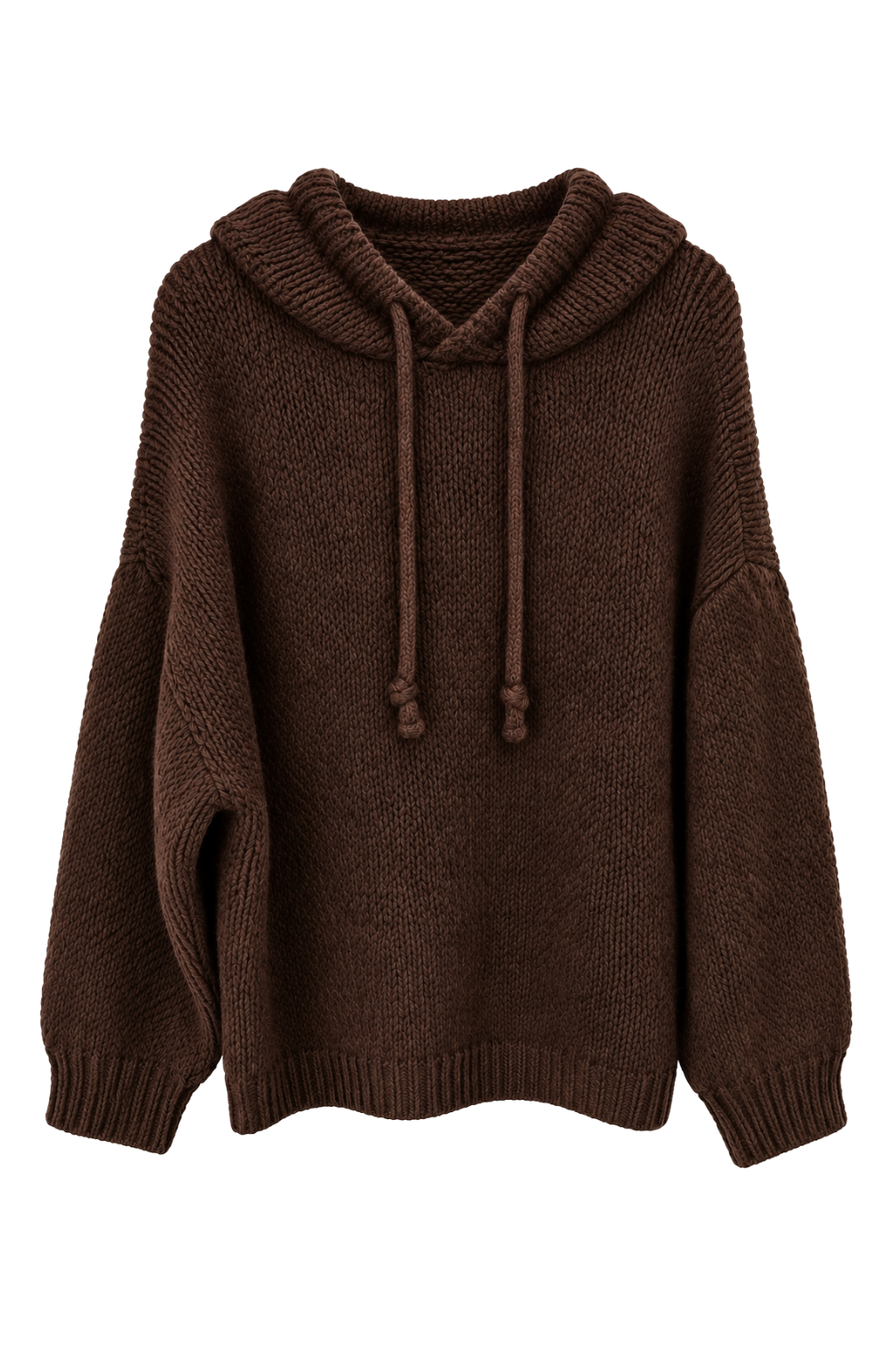 Kapuzen Pullover kuschelig schokobraun, Gr. 36-42