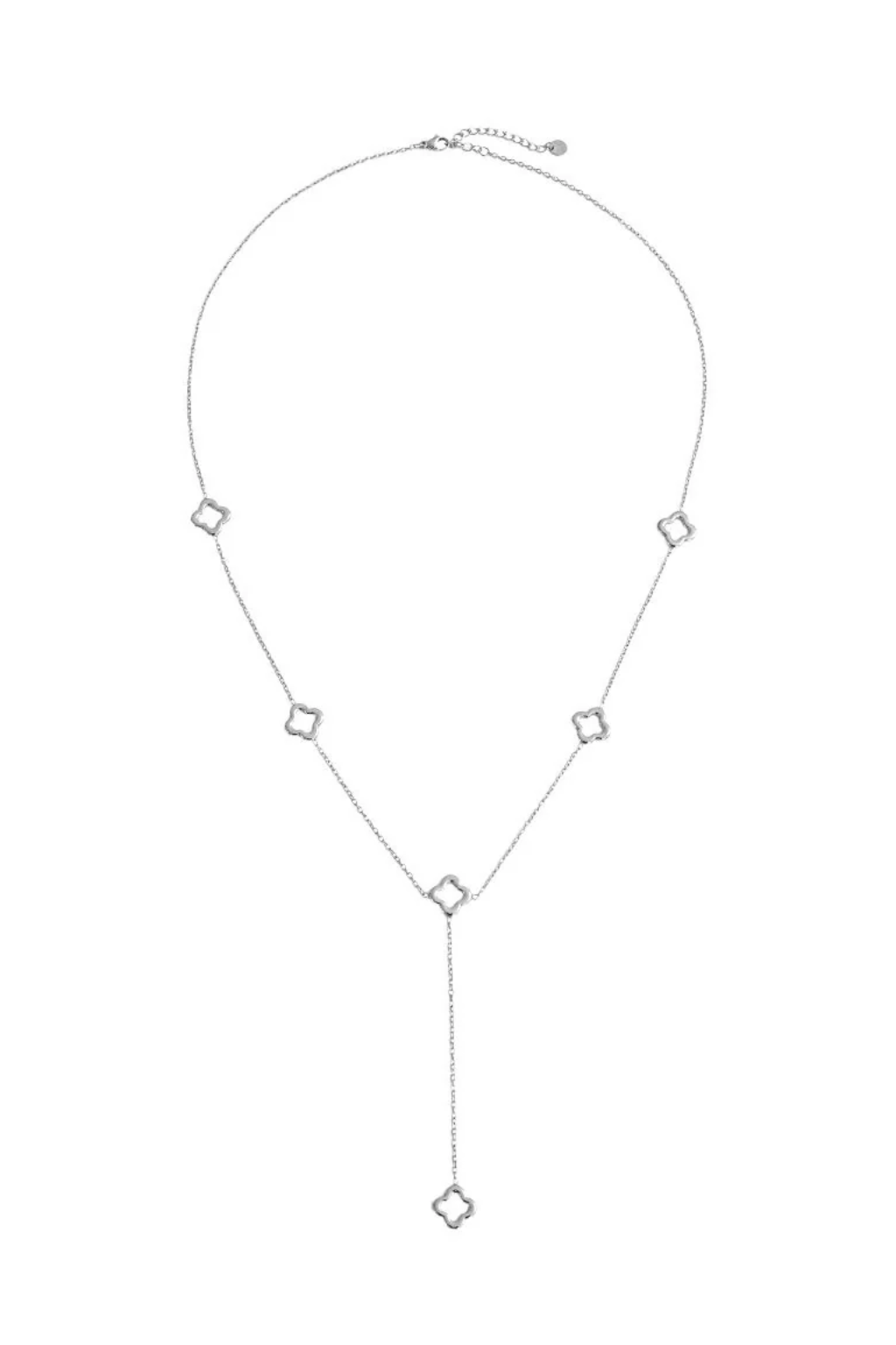 Halskette „Clover Elegance“  Kleeblatt-Kette silber