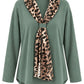Shirt mit Leo-Schal eukalyptus, Gr. 36-44