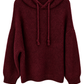 Kuschliger Kapuzen Pullover bordeaux, Gr. 36-42