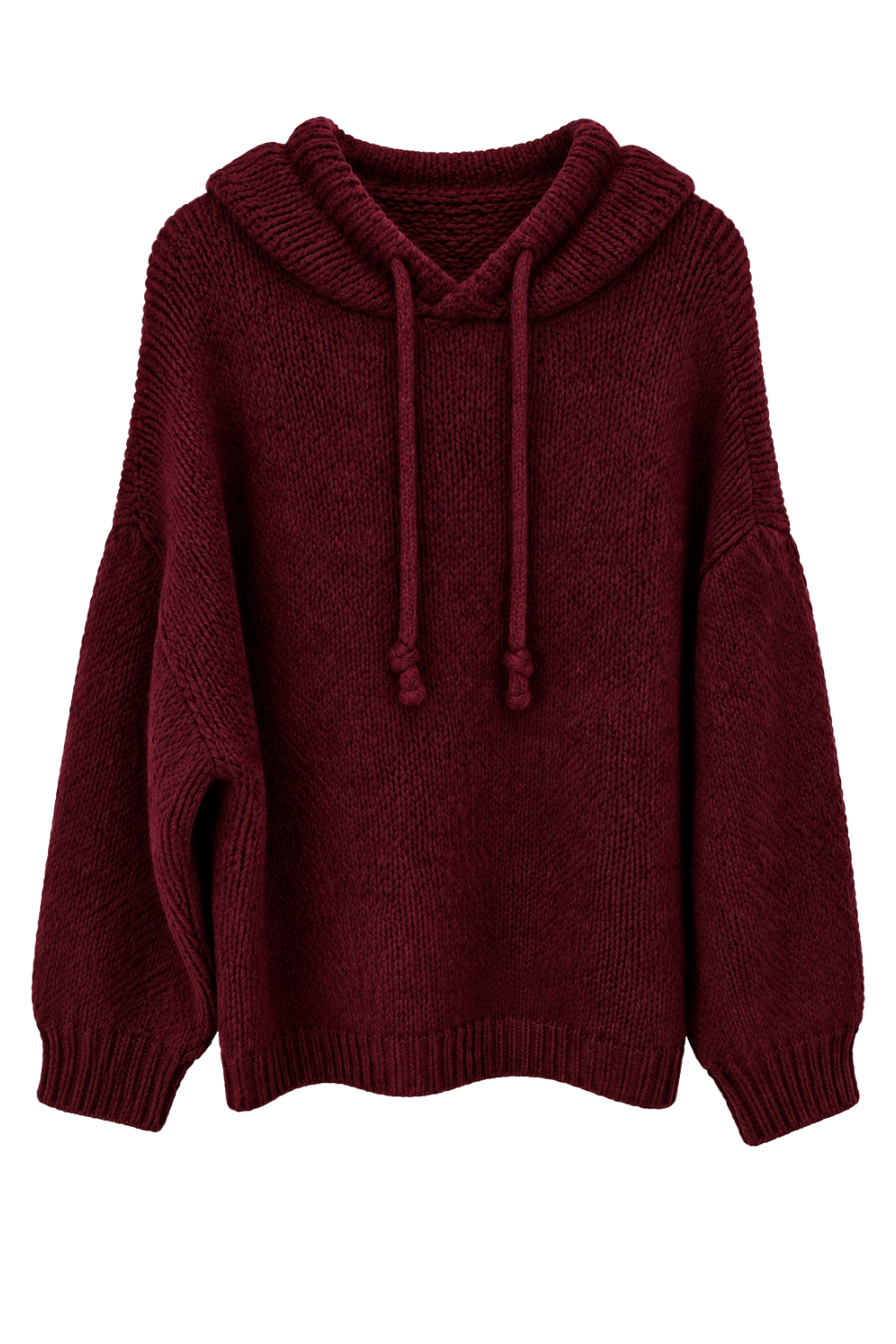 Kuschliger Kapuzen Pullover bordeaux, Gr. 36-42