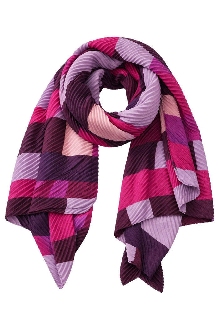 Plissee-Schal "Mila" pink/lila