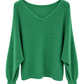 LIVIA – Oversize Feinstrick-Pullover grün, Gr. 36-42