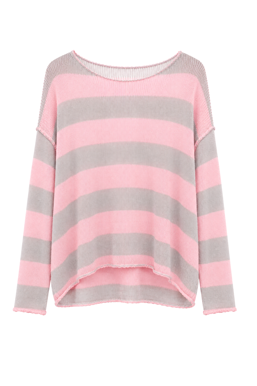 Bella Strickpullover rosa/grau, Gr. 36-42