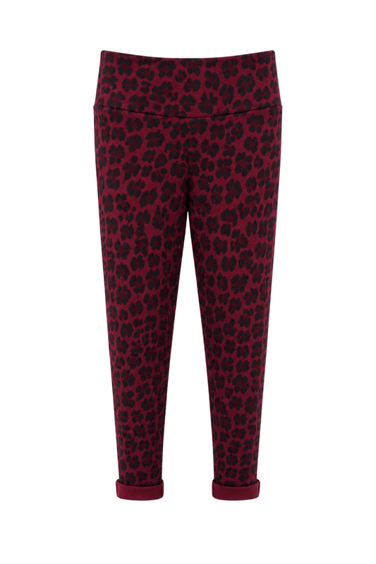Leggins Wild Berry Leo bordeux/schwarz, Gr. 36-42