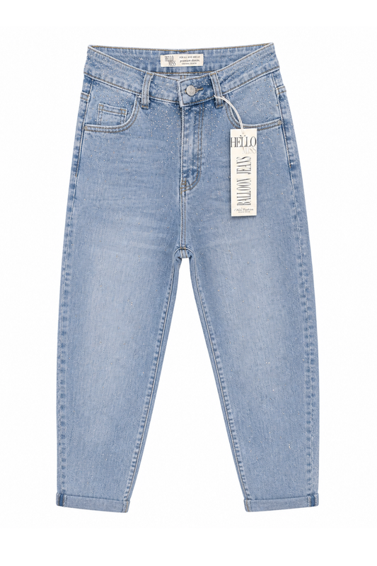 Balloon Jeans mit Glitzer, Gr. 34-42