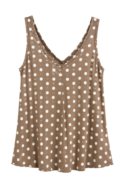 Pünktchen-Top Bella braun,  Gr. 34-38