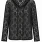 Spitzen Hoodie schwarz, Gr. 36-42