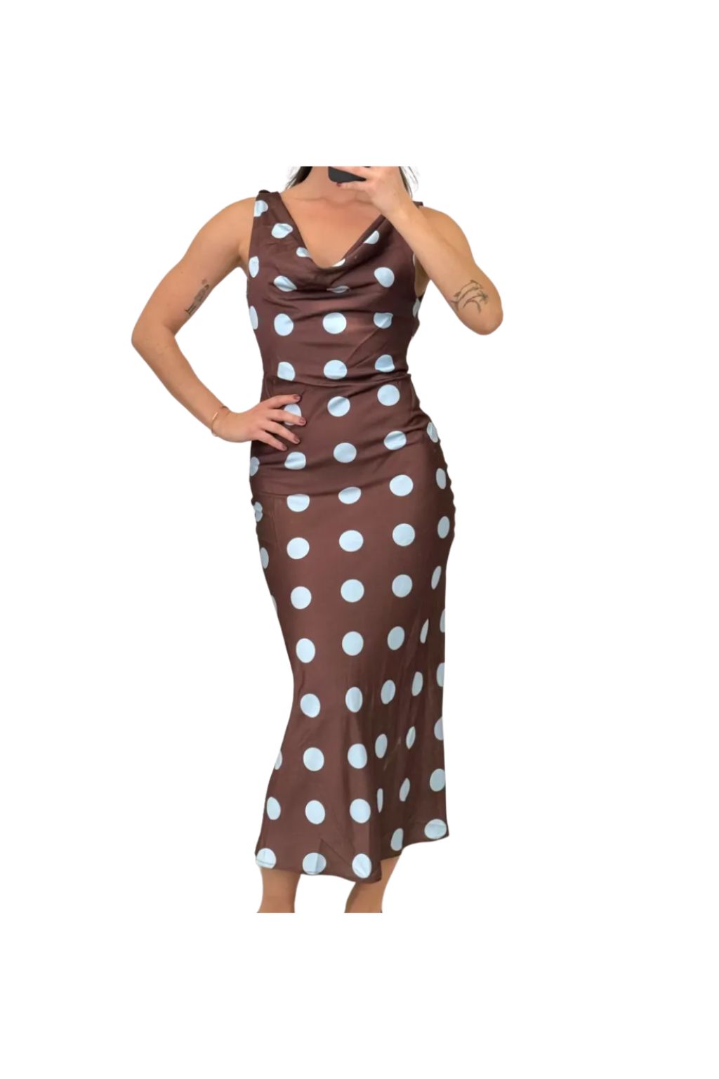 Midikleid mit Polka Dots, Gr. 36-40