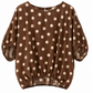 Bluse mit Punkten braun, Gr. 38-44