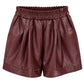 Lederlook Shorts bordeaux, Gr. 36-40