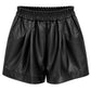 Lederlook Shorts schwarz, Gr. 36-40