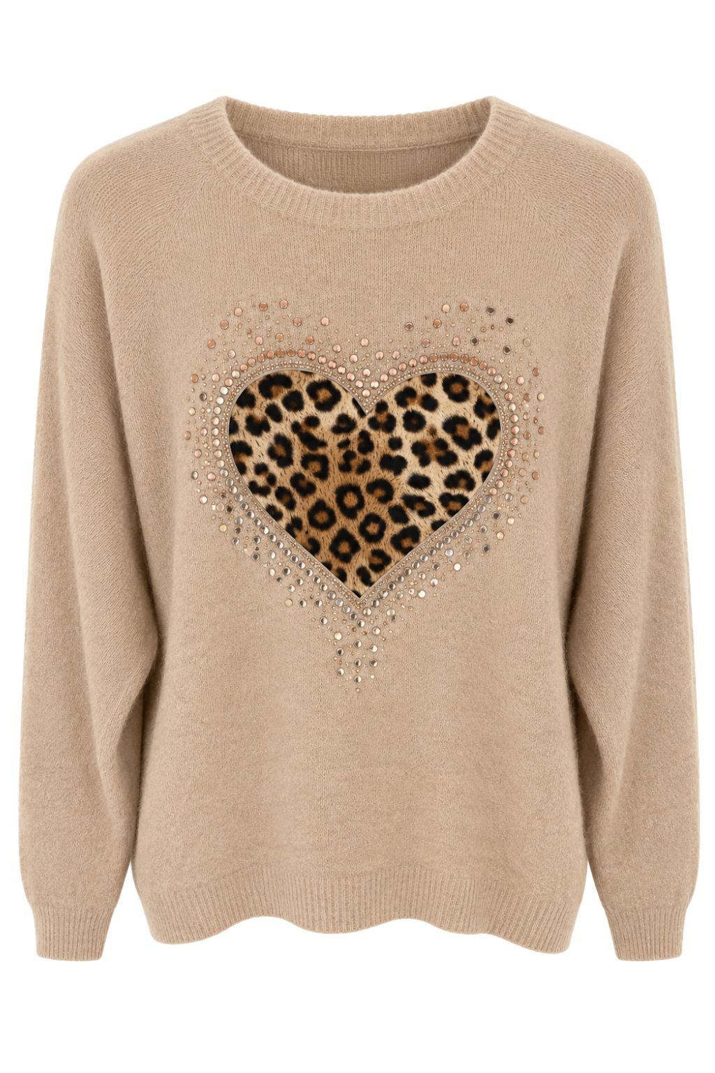 Leo Pullover "Wild Heart" beige, Gr. 34-40
