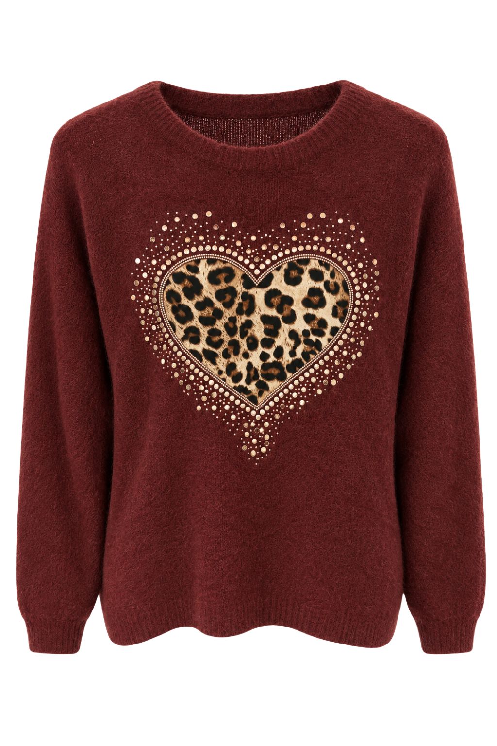 Leo Pullover "Wild Heart" bordeaux, Gr. 34-40
