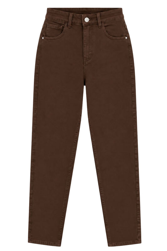 Mom-Fit Jeans Adoro schokobraun, Gr. 34-42
