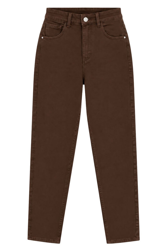 Mom-Fit Jeans Adoro schokobraun, Gr. 34-42