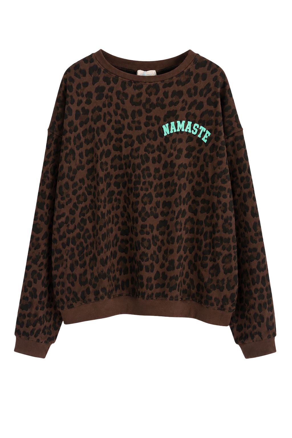 Leo Sweater "Namaste" türkis, Gr. 36-44