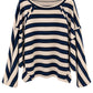 Oversize Streifenpullover „Navy Cream“, Gr. 36-42