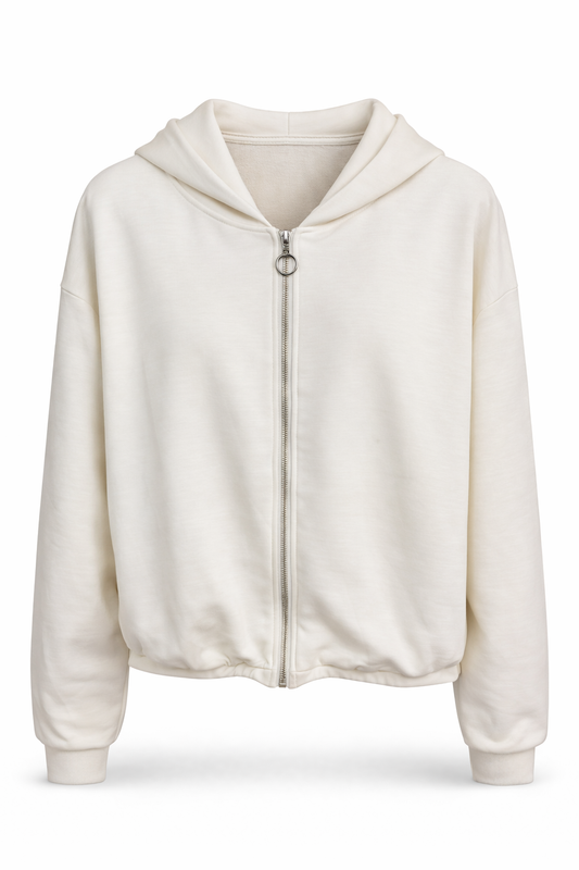 Hoodie-Jacke off-white, Gr. 36-42