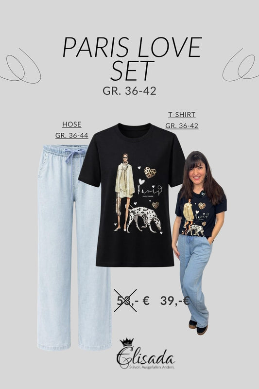 Paris Love Set schwarz, Gr. 36-42