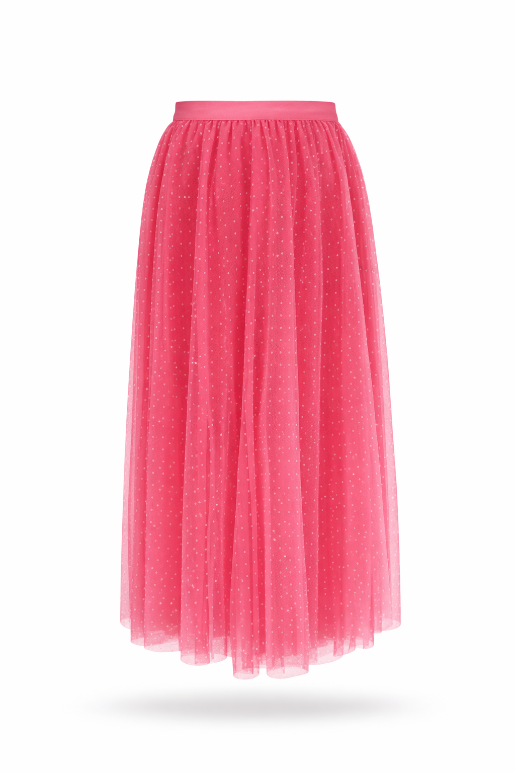 Tüllrock mit Pünktchen pink, Gr. 34-42