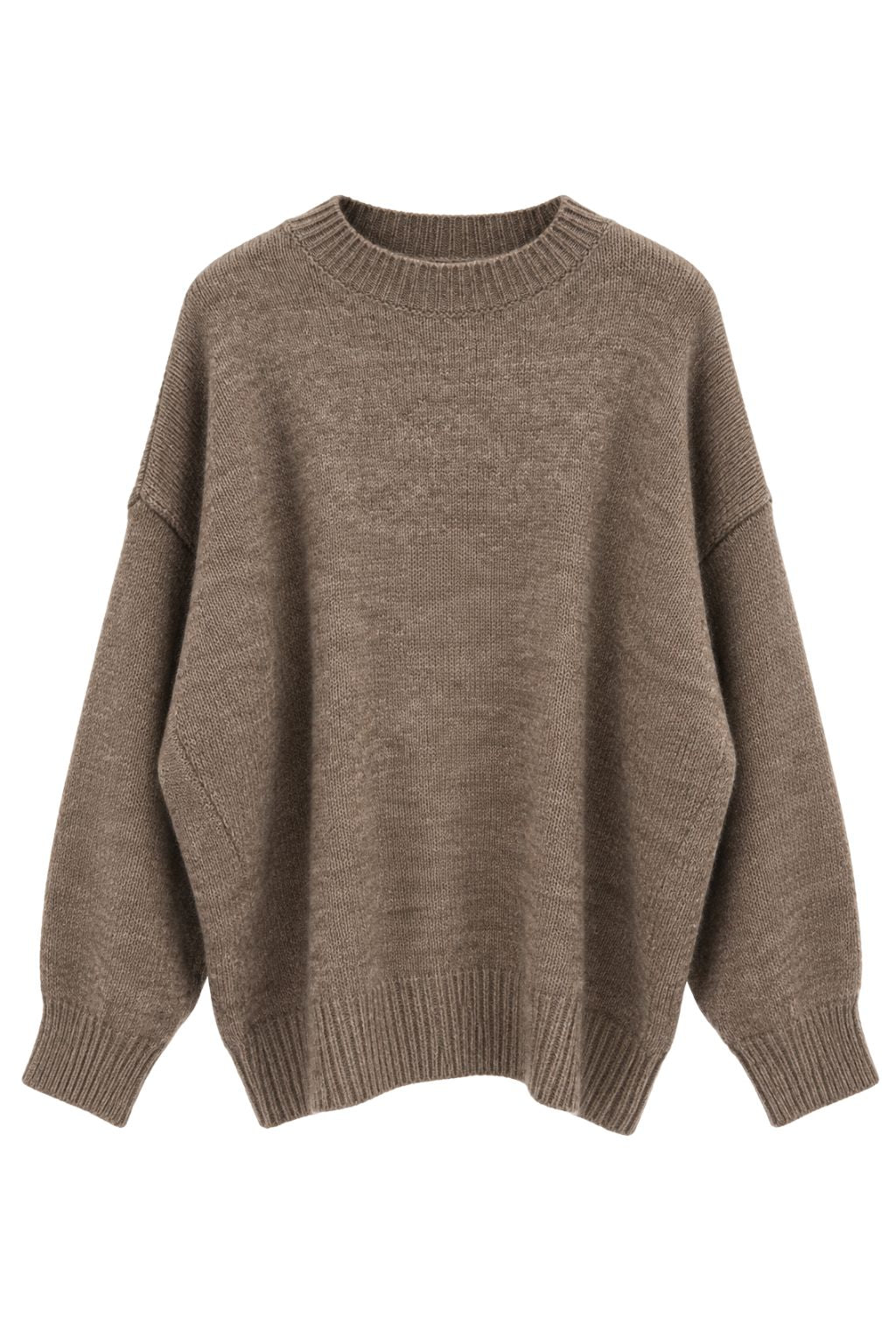 Oversize Strickpullover taupe, Gr. 36-42