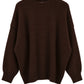 Oversize Strickpullover dunkelbraun, Gr. 38-44