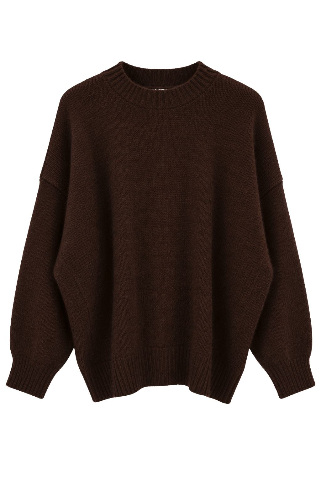 Oversize Strickpullover dunkelbraun, Gr. 38-44