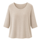 Basic Pullover "Lena" Rundhalsauschnitt  beige, Gr. 36-42