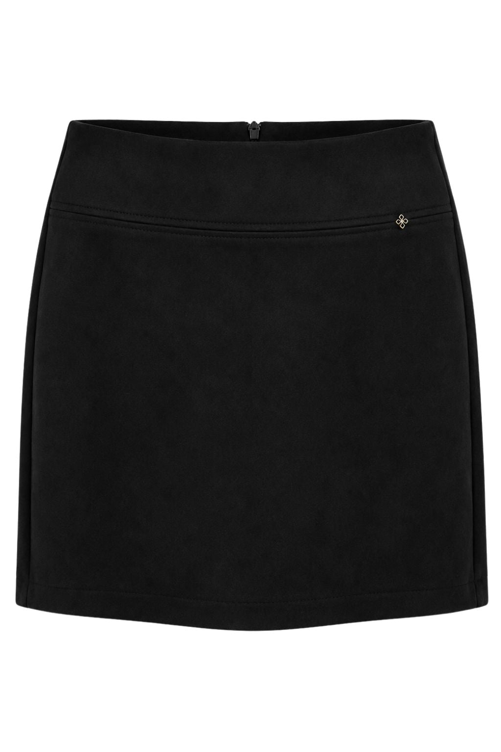 Veloursleder-Look Rock mit integrierter Shorts schwarz, Gr. 36-42