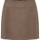 Veloursleder-Look Rock mit integrierter Shorts taupe, Gr. 36-42