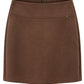 Veloursleder-Look Rock mit integrierter Shorts schokobraun, Gr. 36-42