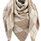 Dreiecksschal Karo taupe-beige