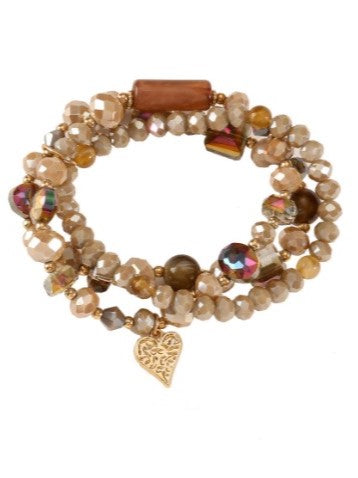 Armband-Set mit Facettenperlen