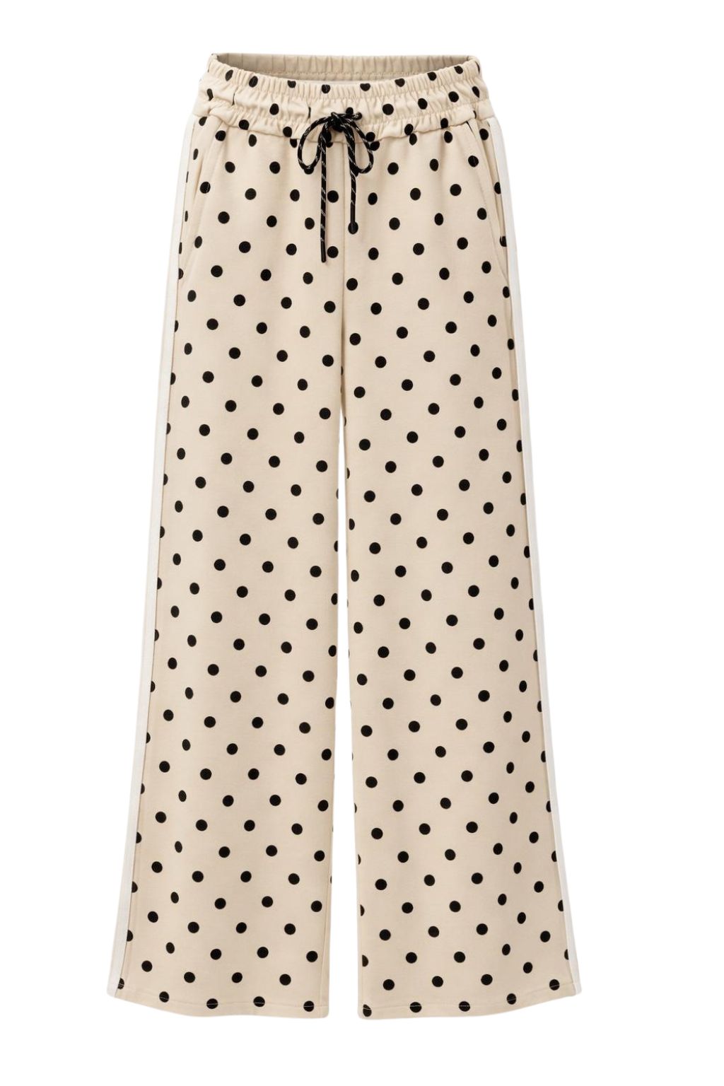 Sportliche Hose mit Punkten creme, Gr. 36-42