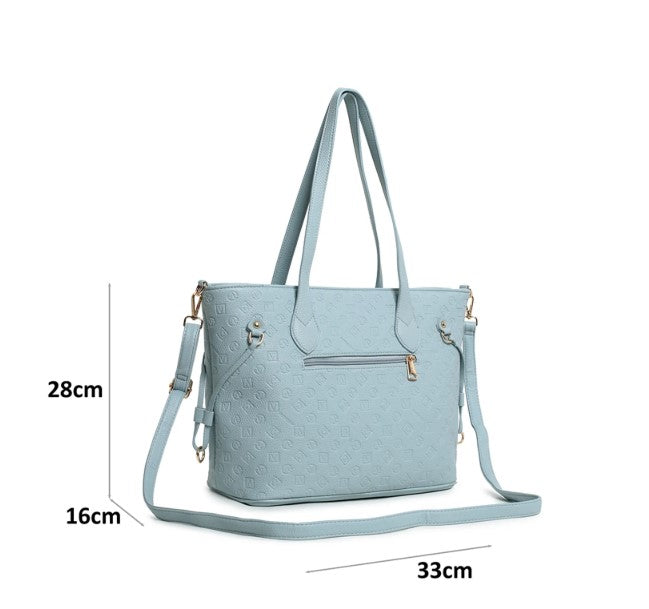 Shoulder Bag Muster grau