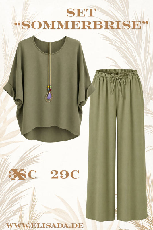 Set "Sommerbrise" oliv, Gr. 36-44