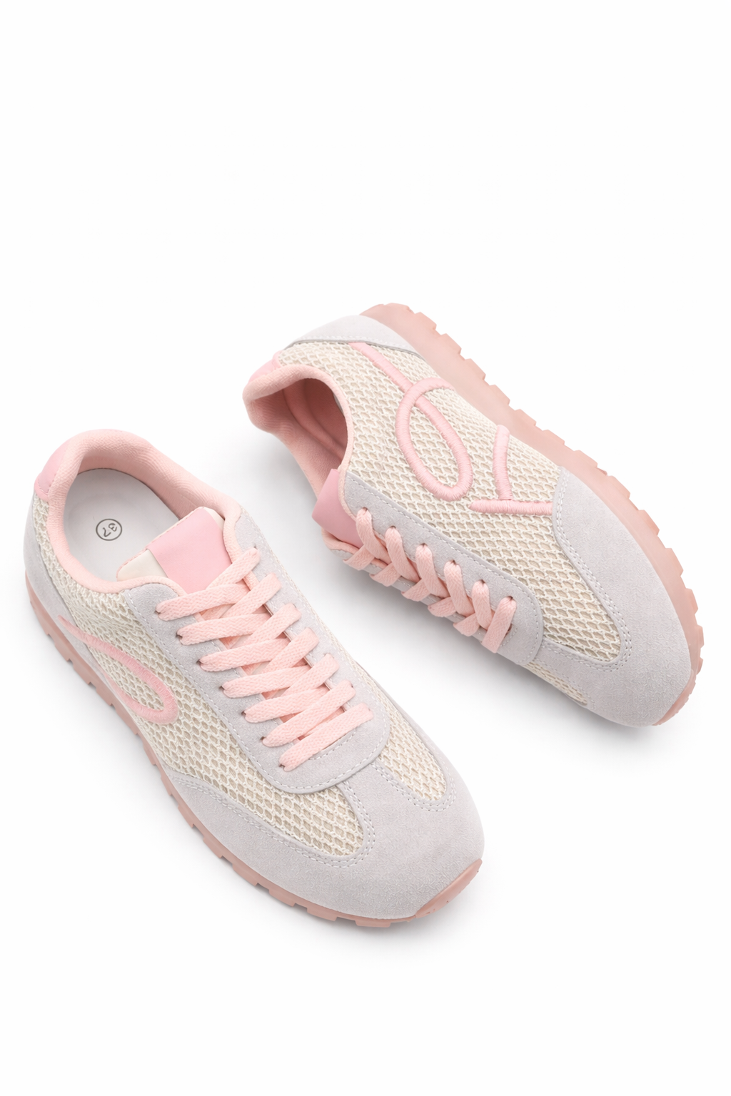 Mesh-Sneaker rosa/grau, Gr. 36-41