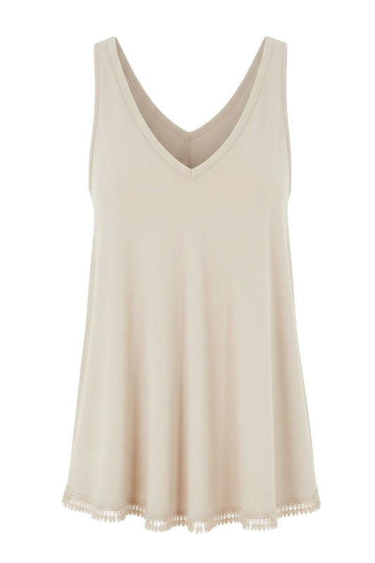 Sommertop beige, Gr. 36-42