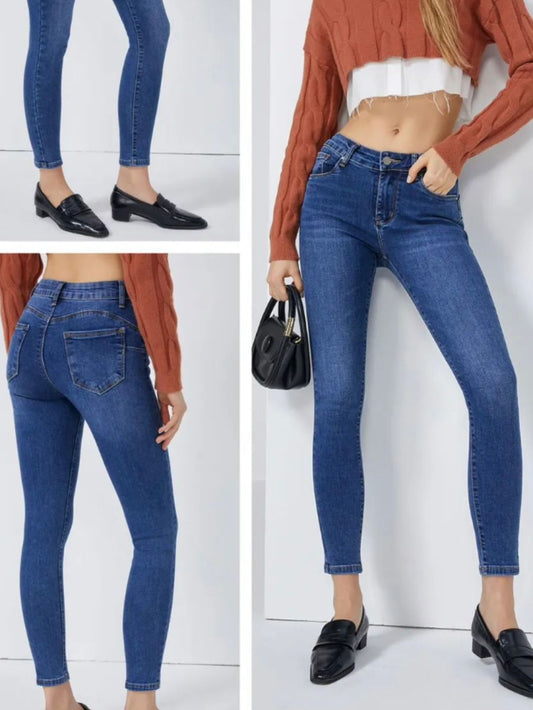 Skinny Jeans blau, Gr. 34-42